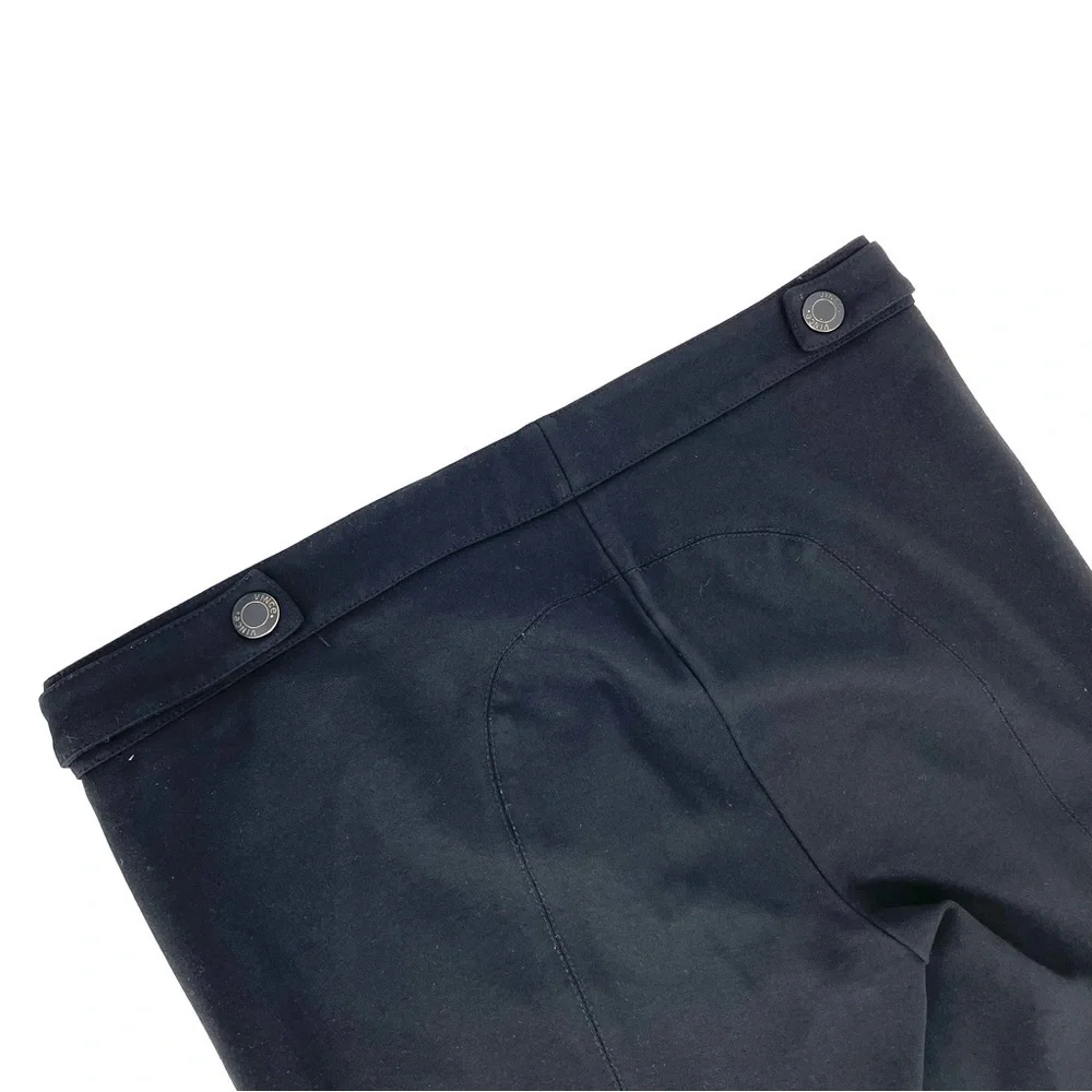 VINCE Black Ankle Zip Fly Double Button Pull On Stretchy Knit Work Career Pants